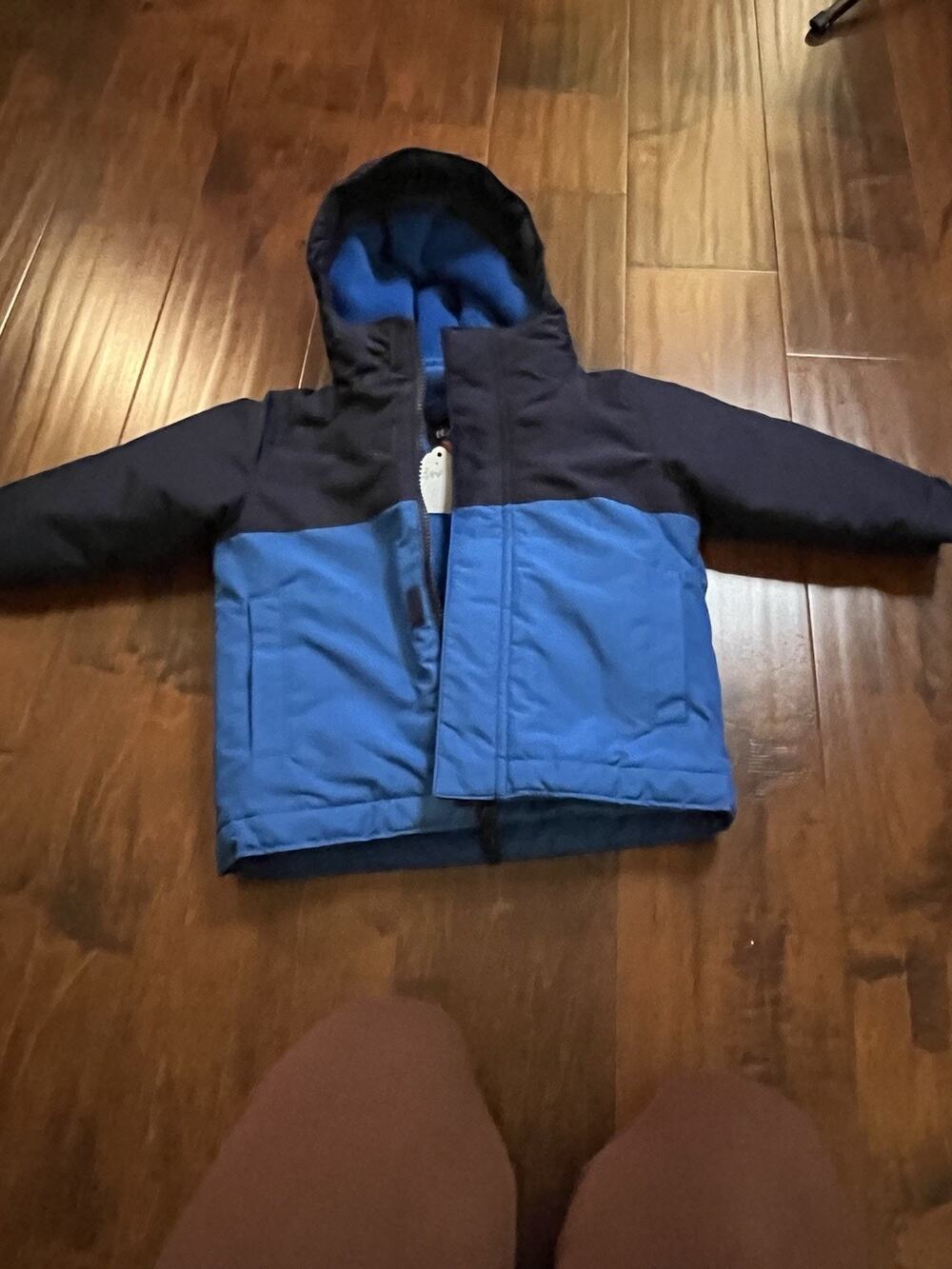 The Children's Place Boys Jacket 18-24 Months Blue fleece lining zip front